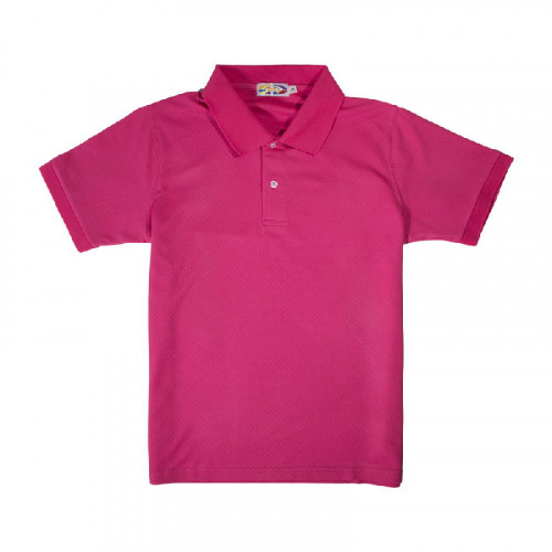 透氣短袖Polo-Shirt - T8164/玫紅